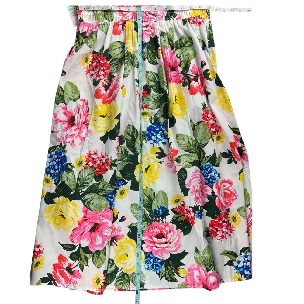 Calvin Klein Floral Maxi Dress Women’s Size 8 Cotton Smocked Waist NWT Festive - Picture 8 of 8
